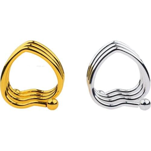 Heart Type Wave Penis Ring Scrotum Bondage Metal Cock Rings Adult Sex Toys For Sex Products Cbt BDSM Men Dick Ring Erotic