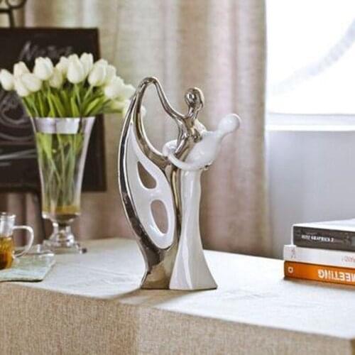 Creative American style ceramic couple crafts, home office decorations crafts, wedding gifts