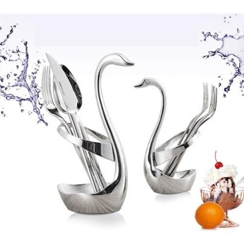 Swan Kitchen Storage Shelf Stainless Steel Storage Rack For Kitchen Organizer Utensils Knife Fork Spoon Stand Holder