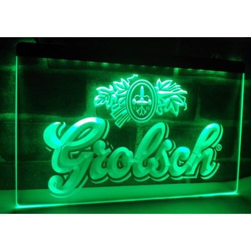 LA007- Grolsch Beer Bar Pub Club NEW LED Neon Light Sign home decor crafts