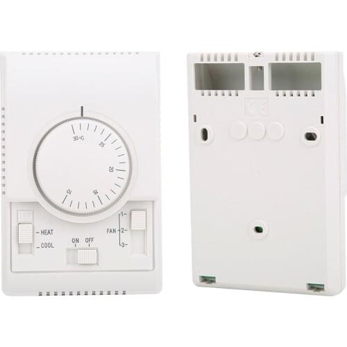Mechanical Temperature Controller Surface Mounted Air Conditioner Thermostat 10-30 Degree AC220V