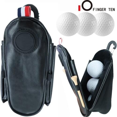 New Mini Portable Golf Ball Bag Belt Leather Waist Pouch Storage Container Holder Pouch Bags Clip Golfer Gift Drop Shipping