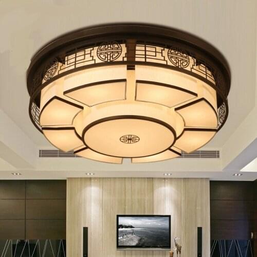 New Chinese Ceiling Lights round iron art classic antique bedroom study lamp modern new type living room LU630196 ZL22 YM