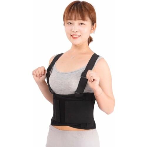 Pain Belt Back Corset for Men woman Heavy Lift Work Back Support Brace Shoulder Straps Lumbar Support Belt Posture Corrector