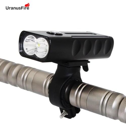 Uranusfire front handlebar cycling led light headlight Usb Rechargeable Bike Light with battery Flashlight Torch Head light lamp