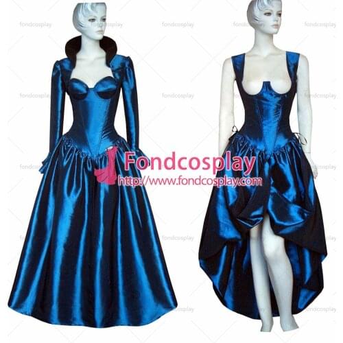 O Dress The Story Of O With Bra Blue Taffeta Dress Cosplay Costume Tailor-made[G328]