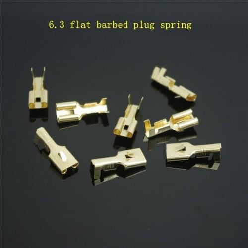 6.3 flat barbed plug spring cold terminal wiring elbow plug spring
