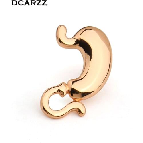 Rose Gold Anatomical Stomach Pins Metal Medical Brooch Badge for Doctor/Nurse/Gastroenterologist Gift Anatomy Jewelry Wholesale
