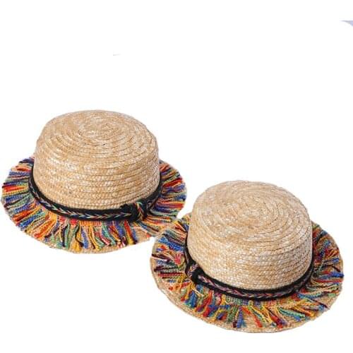 2019 Family Matching Summer Hats Mom And Me Straw Hat Tassel For Kids Women Girl Star Sun Cap Bohemia Hat Caps Beach Accessories