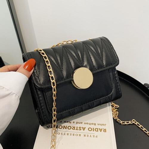Crossbody Bag Handbag Shoulder Bag Female Purse Designer Backpack Chain Fashion PU Leather Simple 2021 New All-match Texture