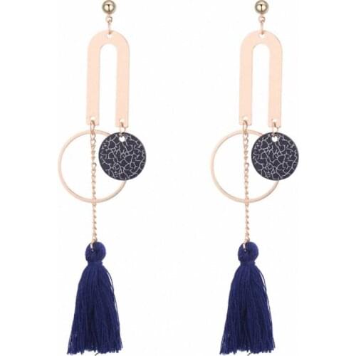 TONGKWOK Bohemia Dangle Earrings For Women Fashion Exaggeration Circle Earrings Jewelry #130134