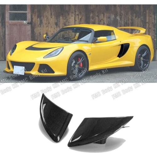 Carbon Fiber Side Scoop Glossy Finish Fender Air Vent Fibre Drift Intake Duct Cover Kit For 04-11 Lotus Exige S3 Elise OEM Style