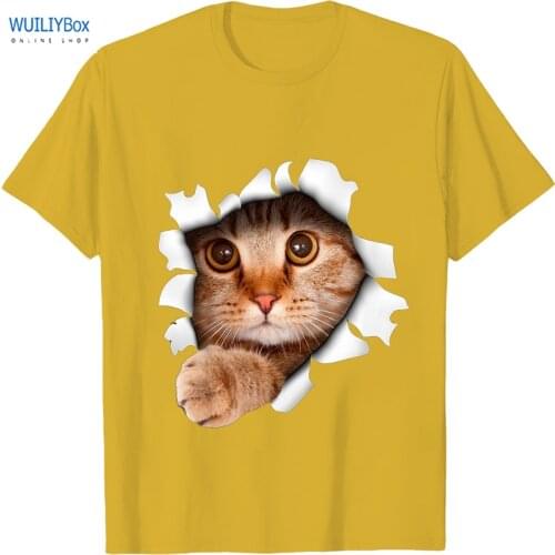 Unisex Cute Cat Printing T-Shirt Cotton T Shirt Summer Animal Graphic Tops Lovely Pet Pattern Tees 2021 New Men/Women Cats Tee