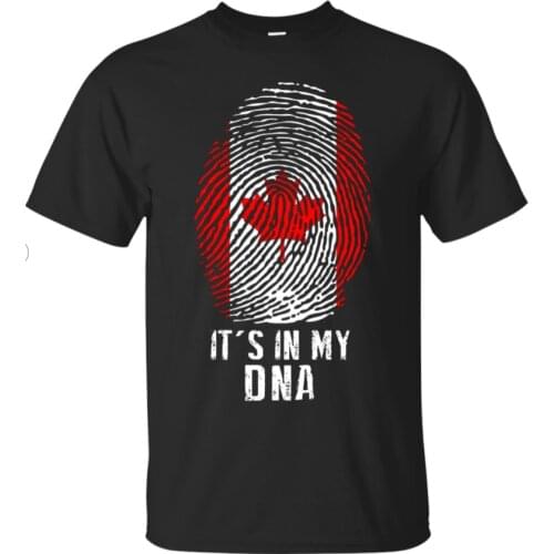 In My DNA Canada Flag Fingerprint T-Shirt. Summer Cotton O-Neck Short Sleeve Mens T Shirt New S-3XL