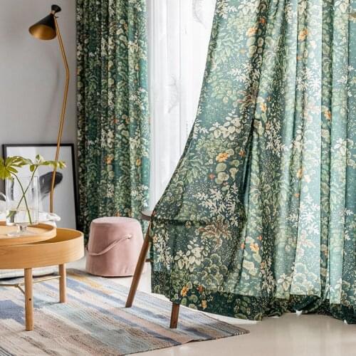 COLORFUL KING Floral Leaves Print Modern Simplicity Window Curtains Drapes Curtains For Living Room Kitchen Bedroom Rideau