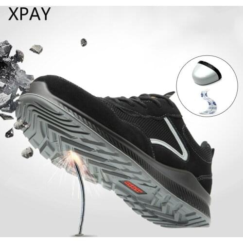 No Metal Safety Shoes Mens Anti-puncture Soles Work Boots Anti-impact Steel Shoes Head Insulation Work Shoes