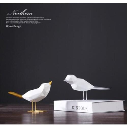 Gold Bird Wedding Decoration Sample Room Home Decor Birds Classic Gift Craft Supplies Garden-miniatures Birds Decor