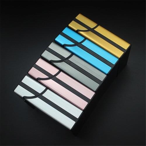 1 cigarette case fashion aluminum 20 cigarettes capacity cigarette case magnetic buckle cigarette case women men