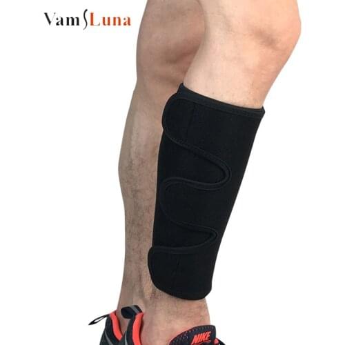 1Pc Foot Support Calf Knee Protector Leg Cover Braces Adjustable Bandage Velcro Compression Wrap For Basketball Football Cycle