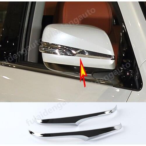 2pcs For LEXUS LX570 2016-2019 ABS Chrome Rearview Side Mirror Cover Trim decorative Strip Car Styling Accessories