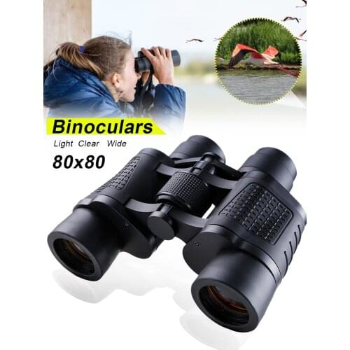 80X80 1500M Binoculars Long Range HD Prism Glass Lens Night Vision Telescope for Hunting, Bird Watching, Concerts Sports