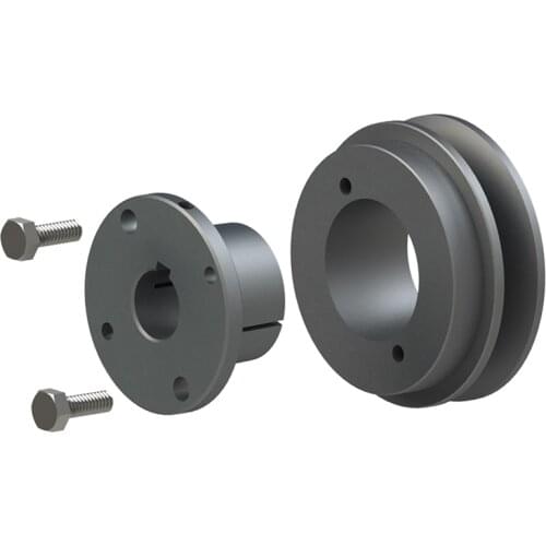 AK30H taper bushed bore iron belt pullys for A belts, 1 Groove, H bush, 3.05" OD for A belts, ISO9001 certified AKH pulley