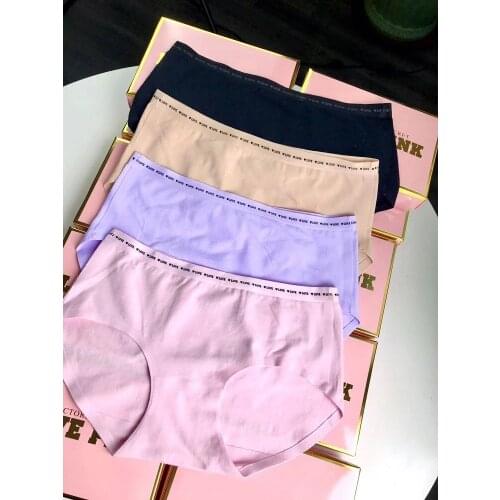 Four packs of womens cotton underwear Comfortable cotton Panties , ladies briefs, brand underwear, simple and soft breathable