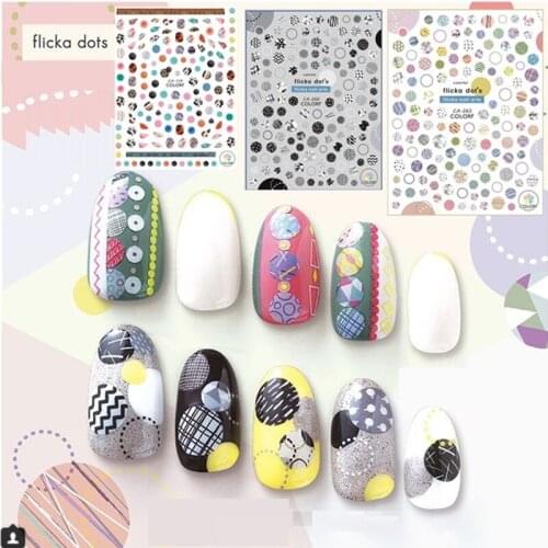 CA-209-210-224-245 Retro flower 3d nail art stickers decal template diy nail tool decorations
