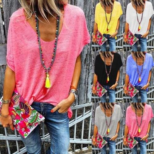 Harajuku T-shirt Women Summer Casual Loose Multicolor Tops T-Shirt Lady Candy Color Short Sleeve Tee Shirt T Shirt Women Clothes