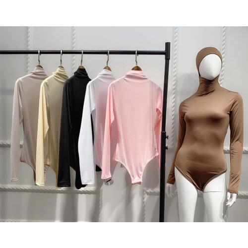 Kaftan Msulim Inner Jumpsuit with Jalabiya Fashion Full Sleeve Muslim Modest Tops Female Vintage Muslim Tops with Hat