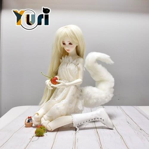 Yuri Doll Use Wolf Tail Beast Tail Nekomimi Anime Handmade SD DD 1/3 1/4 1/6 BJD Toy Accessory Cute Cosplay Props Gift C