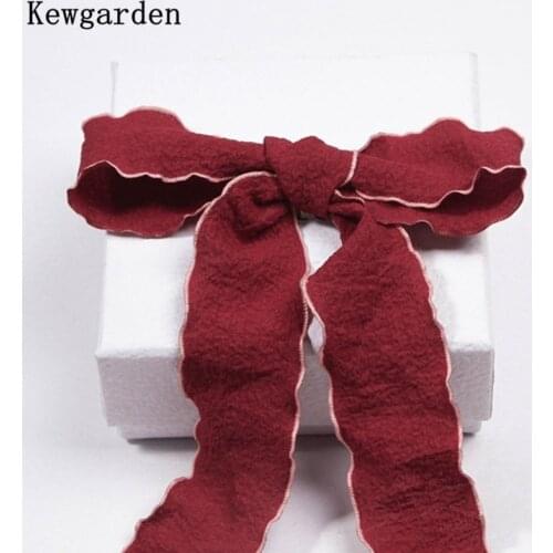 Kewgarden 1-1/2" 1" 25mm 38mm Colorful Wavy Edges Ribbons Gift Packing DIY Hairbow Accessories Handmade Cartfs Sewing 10 Yards