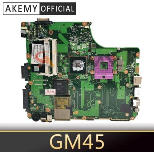 AKEMY V000126550 V000125820 1310A2169906 Mainboard For Toshiba Satellite A300 A305 Laptop motherboard GM45 DDR2 Free cpu