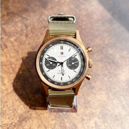 Bronze 1963 Watch 40mm38mm Dial Mechanical Sapphire Mirror Air Force Chronograph Luxury Multifunction Sports Gunmetal Watch Men