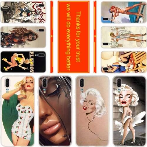 Case soft for Huawei P40 P30 P20 Pro P10 Lite e Plus P Samrt Z 2020 2019 Cover PinUp Girls Pin Up Girl