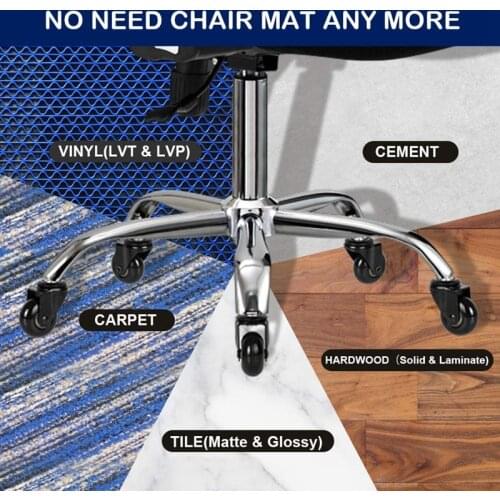 Office Chair Caster Set of 5 2Inch Heavy Duty Durable Desk Chair Replacement Smooth Rolling Safe