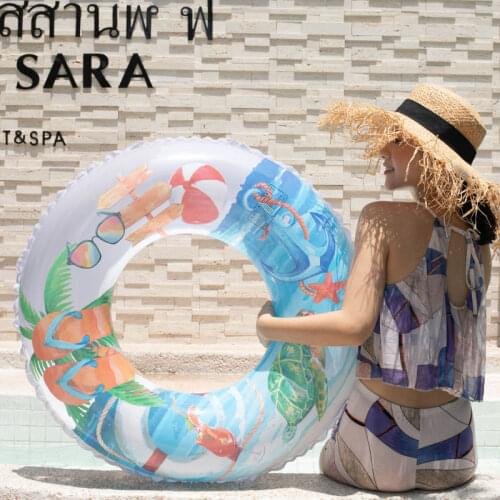 Cartoon Pool Float Inflatable Circle Swimming Ring for Kids Adult Floating Seat Summer Beach Party Pool Toys 80/90cm
