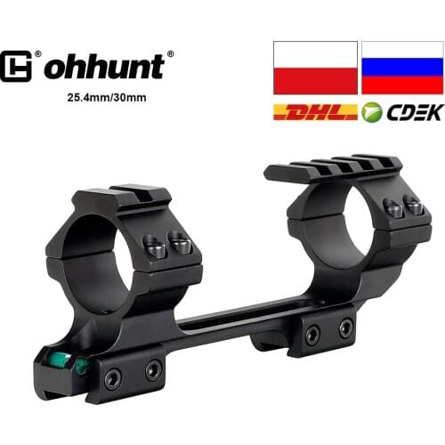 Ohhunt Hunting Scope Mount Rings 25.4mm 30mm Tube 11mm 3/8" Dovetail Rail Riflescope Base with Top Picatinny Rail Tactical Rifle