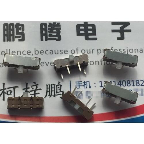 10PCS/lot Original Japanese FUJISOKU MHS132 toggle switch 4 feet 3 gears vertical double row side dial slide switch