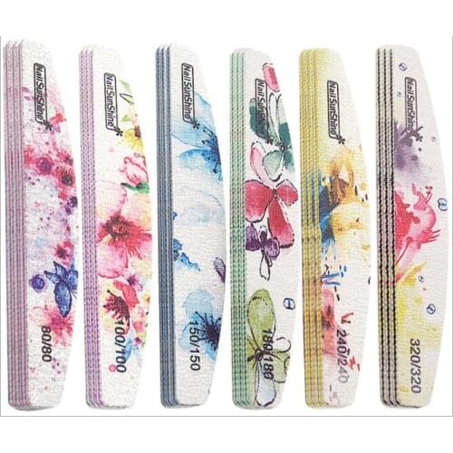 1pcs 80/100/150/180/240/320 Mix Size Professional Nail File Lime Art Tips Manicure Diamond Sandpaper Tools Sanding Polish Files