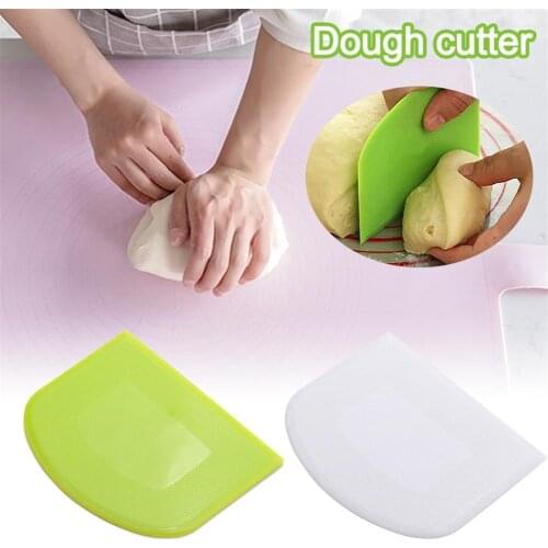 Plastic Cake Cream Spatula Dough Knife Cutter Butter Batter Scraper Decorating Plain Smooth Edge Spatulas Baking Pastry Tools