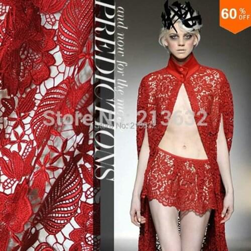 PQYY21 fashion week hollow out african guipure lace water soluble chemical lace fabrics for patchwork patchwork fabric cotton