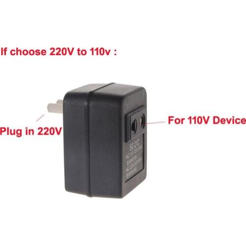 SC-21C AC 50W 60Hz Max Power AC 220V Change to 110v Single Change Voltage Transformer Power Converter Adapter US Plug