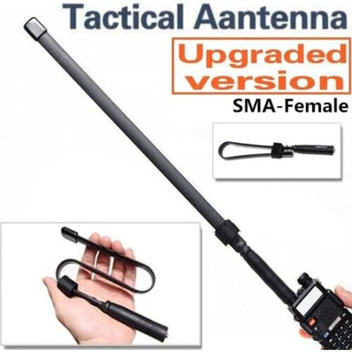 SMA-Female Foldable CS Tactical Antenna Dual Band 144/430Mhz 20 Watt For Walkie Talkie Baofeng UV-5R UV-82 Ham Radio Antenna