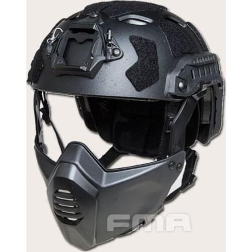 FMA FAST SF Tactical Helmet w/ NVG Shroud Headwear Airsoft Half Face Mask 1365A