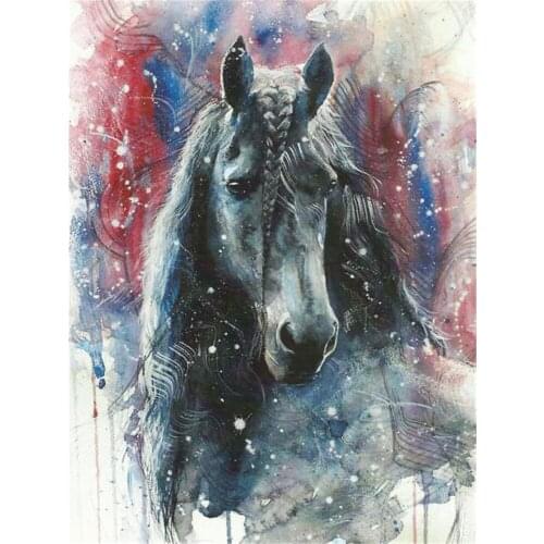 Horse Animal DIY 11CT Cross Stitch Embroidery Kits Craft Needlework Set Printed Canvas Cotton Thread Home Decoration On Sell