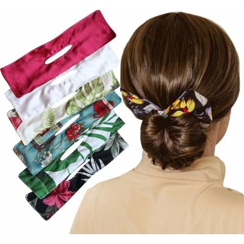 Women Print Hairpin Braider Maker Simple To Use Accessories Deft Bun Bow Bow-knot Hair Bands Summer Knotted Wire Headband