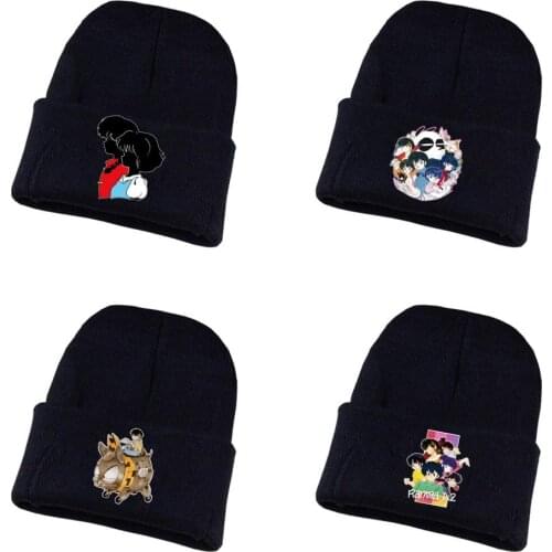 Anime Ranma Knitted hat Cosplay hat Unisex Print Adult Casual Cotton hat teenagers winter Knitted Cap