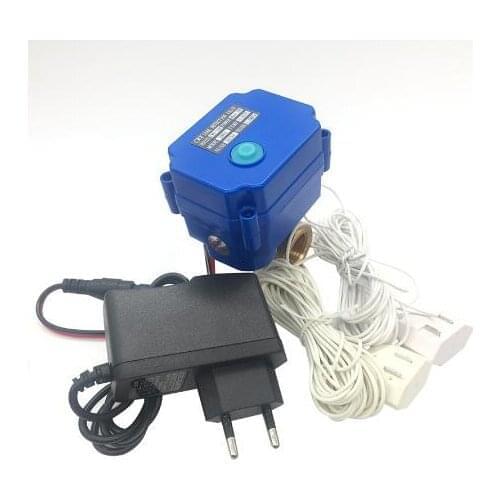 1/2" 3/4" 1" Leakage Detection Valve Alarm with 2pcs Sensitive Water Leak Sensor