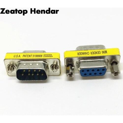 1Pcs RS-232 DB9 Male to DB9 Female Serial Mini Gender Changer / Coupler Adapter DB9 Pin M/F Connector